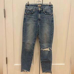 Mother Looker Ankle Step Fray Jeans in Exposed Secret Sister